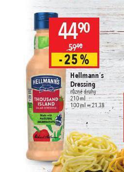 Globus Hellmann's dressing nabídka