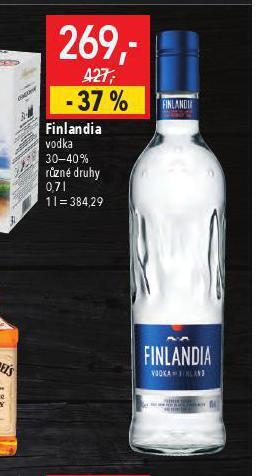 Globus Finlandia vodka nabídka