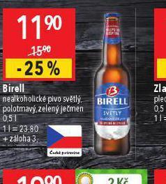 Globus Birell nealkoholické pivo nabídka