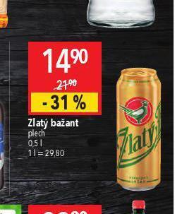 Globus Pivo zlatý bažant nabídka