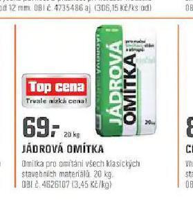 OBI Jádrová omítka nabídka
