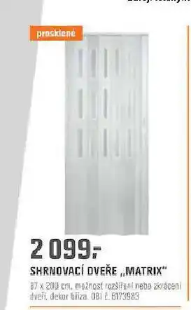 OBI Shrnovací dveře nabídka