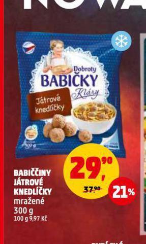 Penny Market Babiččiny játrové knedlíčky nabídka