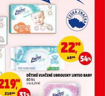 Penny Market Linteo baby vlhčené ubrousky nabídka