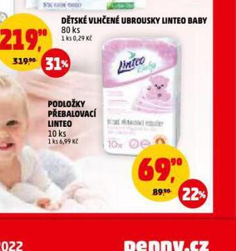 Penny Market Linteo přebalovací podložky nabídka