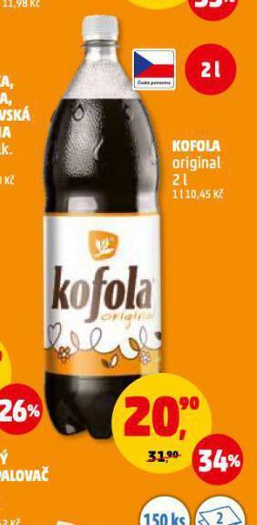 Penny Market Kofola originál 2l nabídka