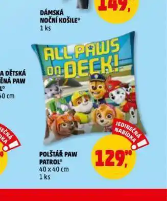 Penny Market Polštář paw patrol nabídka