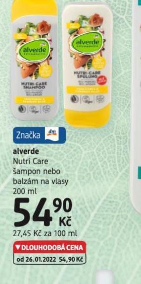 dm drogerie Alverde šampon nabídka