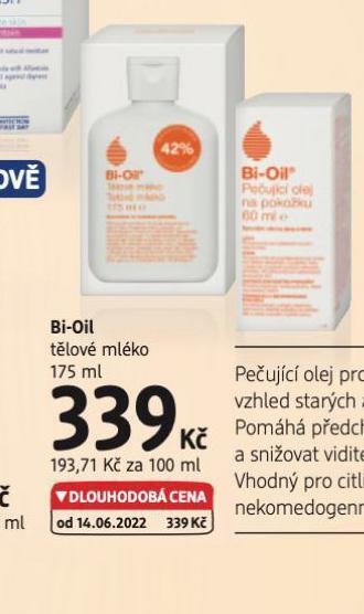 dm drogerie Bi-oil tělové mléko nabídka