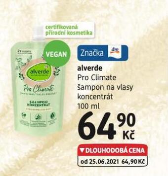 dm drogerie Alverde šampon nabídka