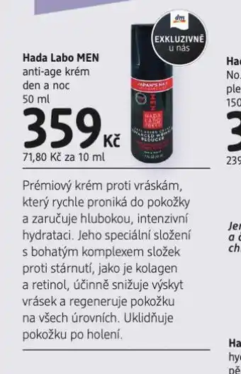 dm drogerie Hada labo krém nabídka