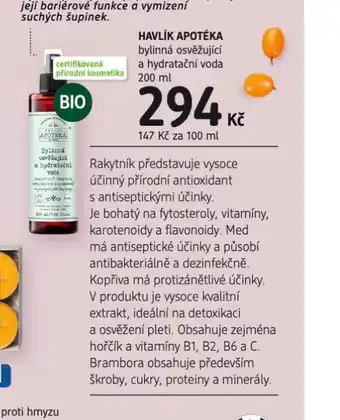 dm drogerie Havlík apotéka hydratační voda nabídka