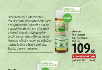 Alverde olej na holení