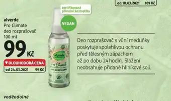 dm drogerie Alverde deo rozprašovač nabídka