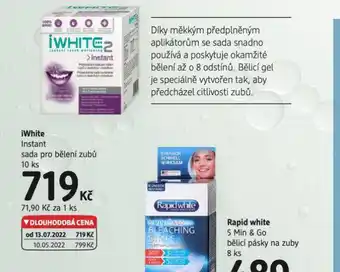dm drogerie Iwhite sada pro bělení zubů nabídka