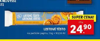 Lidl Listové těsto nabídka