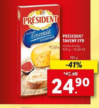 Lidl Président tavený sýr nabídka