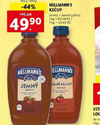 Lidl Hellmann's kečup nabídka