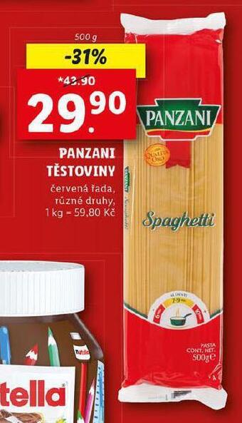 Lidl Panzani těstoviny nabídka