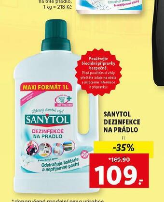 Lidl Sanytol dezinfekce na prádlo nabídka