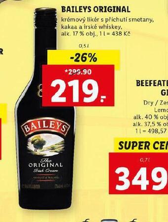Lidl Baileys original nabídka