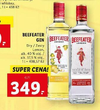 Lidl Beefeater gin nabídka