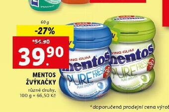 Lidl Mentos žvýkačky nabídka
