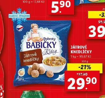 Lidl Játrové knedlíčky nabídka
