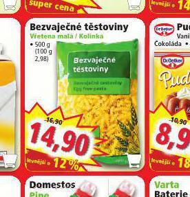 Norma Bezvaječné těstoviny nabídka