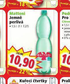 Norma Mattoni jemně perlivá nabídka