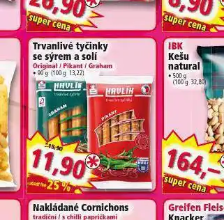 Norma Trvanlivé tyčinky se sýrem a solí nabídka