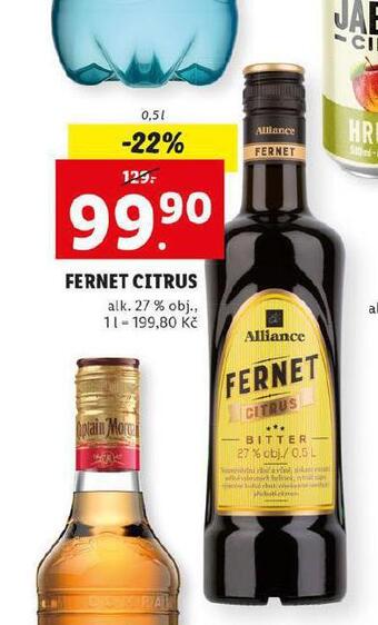 Lidl Fernet citrus nabídka