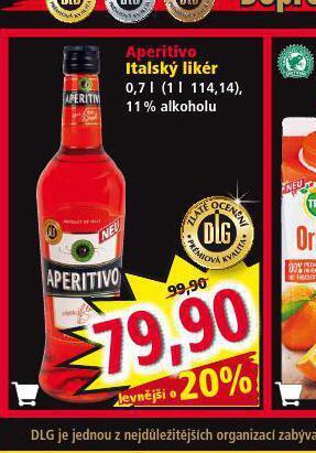 Norma Aperitivo italský likér nabídka