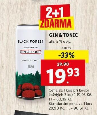 Lidl Gin & tonic nabídka