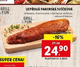 Lidl Vepřová panenská svíčková nabídka