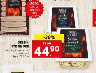 Lidl Gretiki sýr na gril nabídka