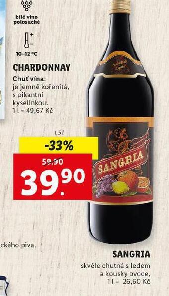 Lidl Sangria nabídka