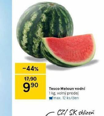 Tesco Meloun vodní nabídka