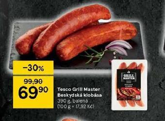 Tesco Tesco grill master beskydská klobása nabídka