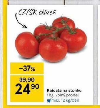Tesco Rajčata na stonku nabídka