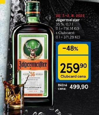 Tesco Jägermeister nabídka