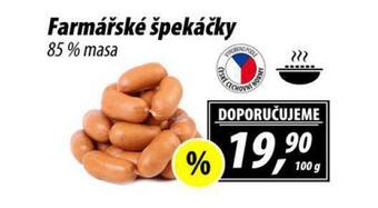 ZEMAN Farmářské špekáčky nabídka