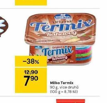 Tesco Milko termix nabídka