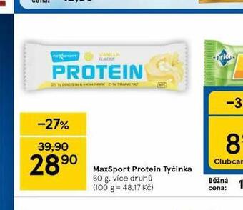 Tesco Maxsport protein tyčinka nabídka