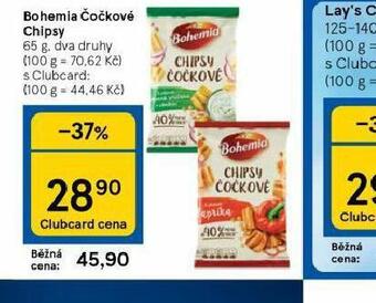 Tesco Bohemia čočkové chipsy nabídka