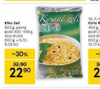 Tesco Efko zelí nabídka