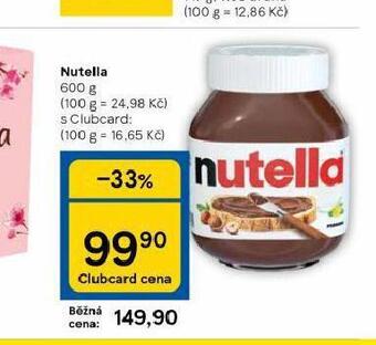 Tesco Nutella nabídka