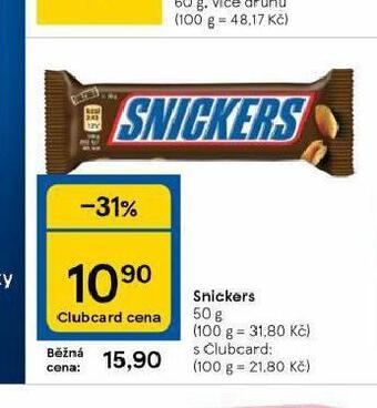 Tesco Snickers nabídka