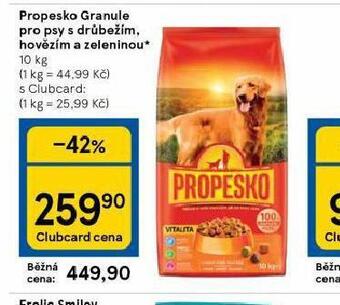 Tesco Propesko granule pro psy nabídka