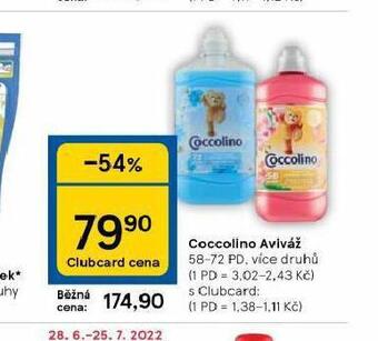 Tesco Coccolino aviváž nabídka